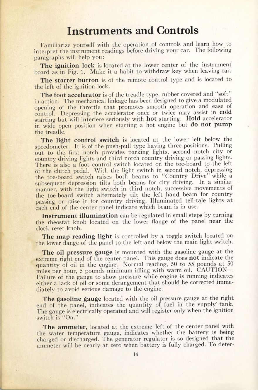 1938 Packard Super 8 and 12 Owners Manual Page 50